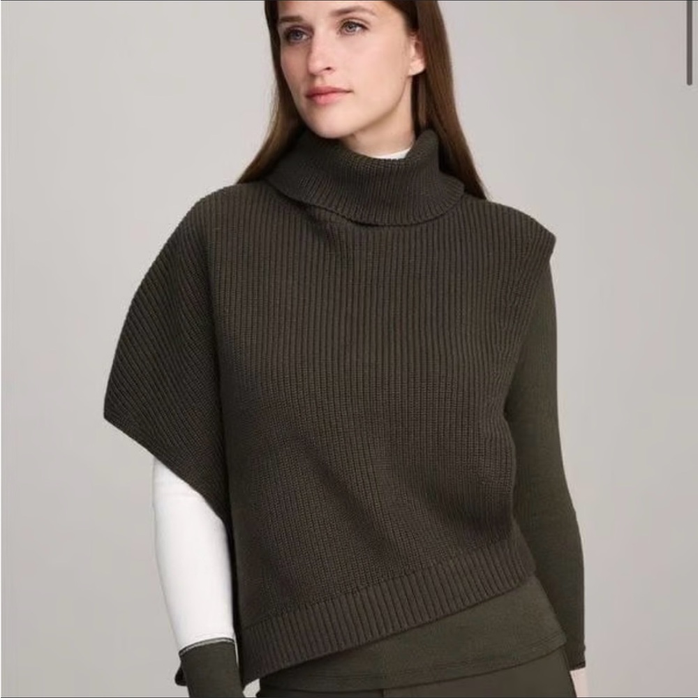 Alp N Rock Sweater Women Pullover Green Knit Oversized Cotton Hoodie ANR+, Sz Lg